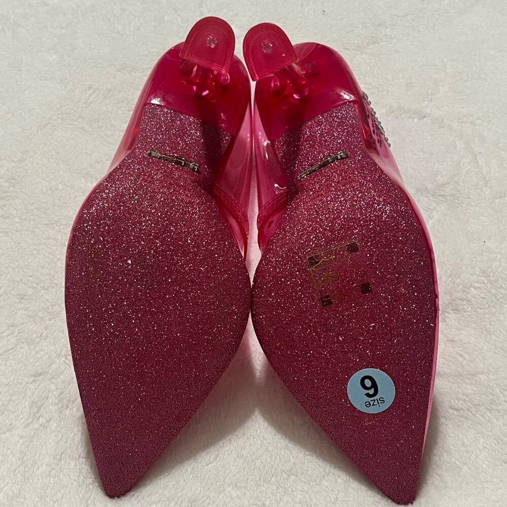 Barbie x ALDO Tessy Heels Rhinestone Pink Size 6 Women s pre owned - Picture 4 of 8